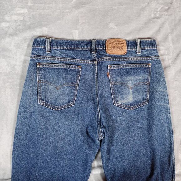 Vintage Levis 506 Denim Jeans Mens 38x32 (Fits 36x31) Faded Orange Tab 90s - Picture 1 of 15
